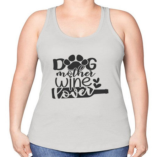 dogmotherwinelover 126# - dogs -Racerback Tank