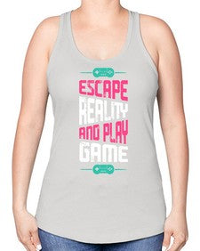 escape reality and play 80# - video games -Racerback Tank