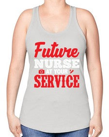 future nurse at your service 812# - nurse -Racerback Tank