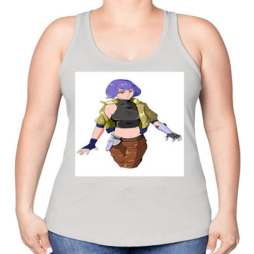 girl with gauntlet169# - anime -Racerback Tank