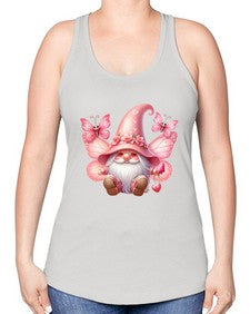 gnome with butterfly 02# - gnome -Racerback Tank