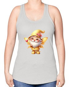 gnome with butterfly 05# - gnome -Racerback Tank