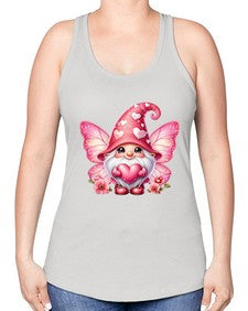 gnome with butterfly 08# - gnome -Racerback Tank
