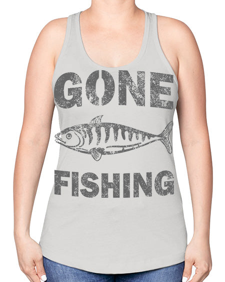 gone fishing 13# - shark-fish -Racerback Tank