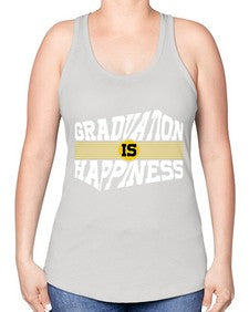 graduation is happiness 223# - graduation -Racerback Tank
