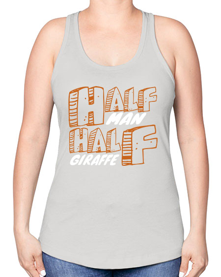 half man half giraffe - giraffee -Racerback Tank