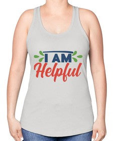 i am helpful Style 103# - motivation -Racerback Tank
