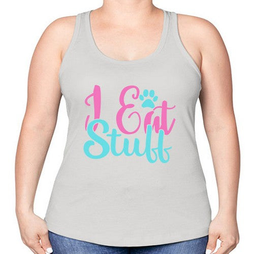 i eat stuff Style 82# - dogs -Racerback Tank