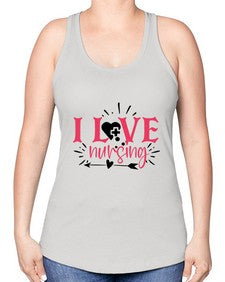 i love nursing Style 895# - nurse -Racerback Tank