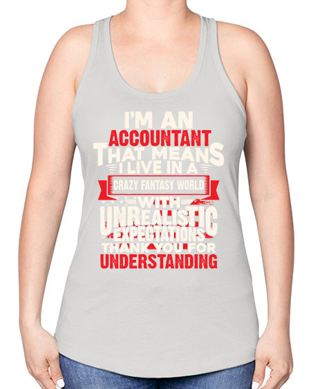im an accountant 977# - accountant -Racerback Tank