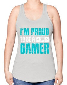 im proud to be a gamer 121# - video games -Racerback Tank