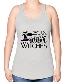 its october witches 34# - witch -Racerback Tank