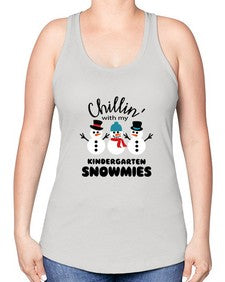 kindergarten snowmies 434# - kindergarten -Racerback Tank