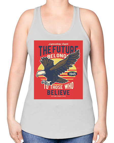 legendary eagle 55# - birds -Racerback Tank