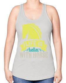 life is better with horse Style 29# - horse -Racerback Tank