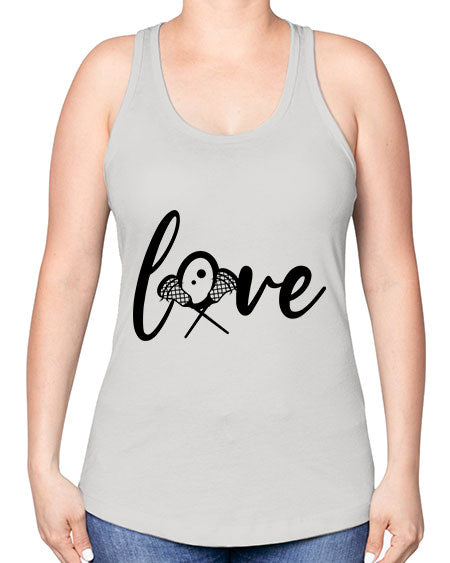 love 4# - lacrosse -Racerback Tank