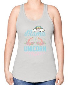 mama unicorn 301# - unicorn -Racerback Tank
