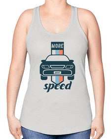 more speed 40# - car -Racerback Tank