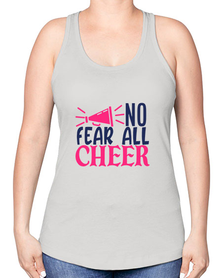 no fear all cheer 1739# - cheer -Racerback Tank