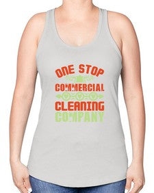 one stop commercial cleaning company Style 333# - cleaner -Racerback Tank
