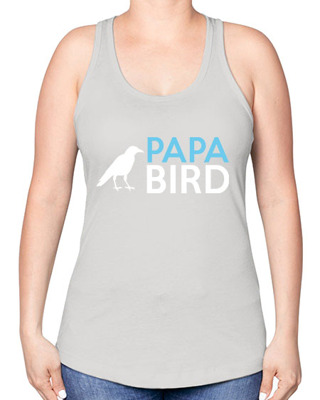 papa bird 65# - birds -Racerback Tank