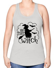 percent that witch 55# - witch -Racerback Tank