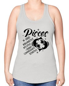 pisces 371# - pisces -Racerback Tank