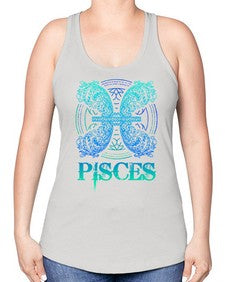 pisces Zodiac 381# - pisces -Racerback Tank