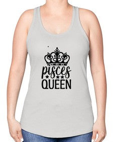pisces queen 376# - pisces -Racerback Tank