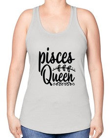 pisces queen 378# - pisces -Racerback Tank