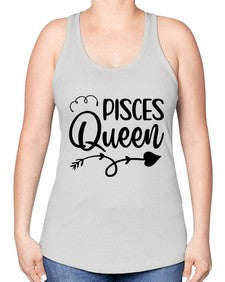 pisces queen 379# - pisces -Racerback Tank
