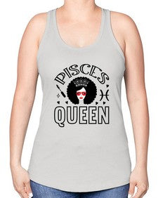 pisces queen 380# - pisces -Racerback Tank