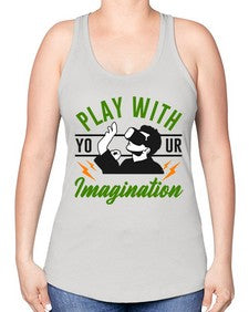 play with imagination 146# - video games -Racerback Tank