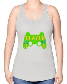 player 38# - video games -Racerback Tank