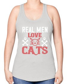 real man love cats Style 113# - cats -Racerback Tank