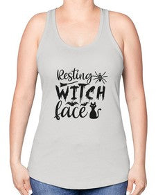 resting witch face 24# - witch -Racerback Tank