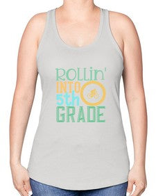 rollin into fifth grade 775# - fifth grade -Racerback Tank