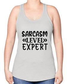 sarcasm level expert 81# - sarcastic -Racerback Tank