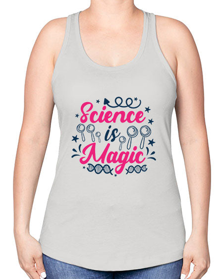 science is magic 90# - general science -Racerback Tank