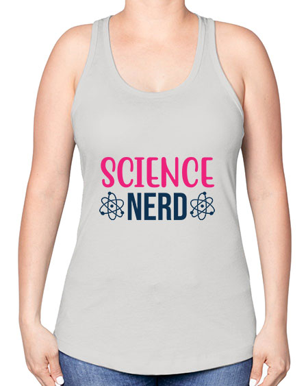 science nerd 65# - general science -Racerback Tank