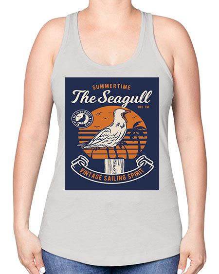 seagul bird 67# - birds -Racerback Tank