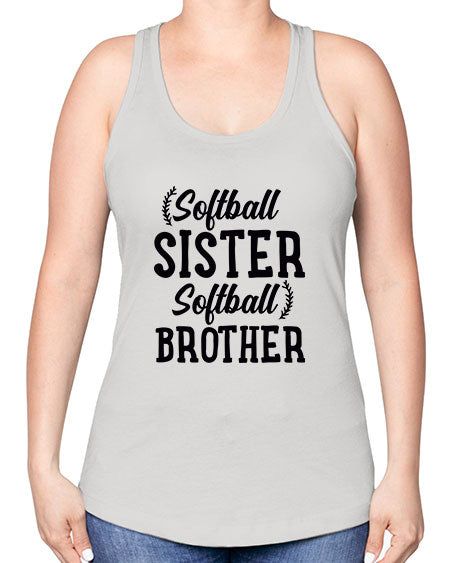 softball sister softball brother 2273# - softball -Racerback Tank