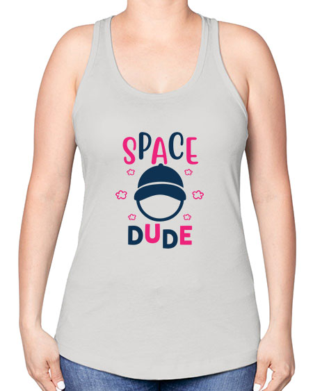 space dude 15# - space -Racerback Tank
