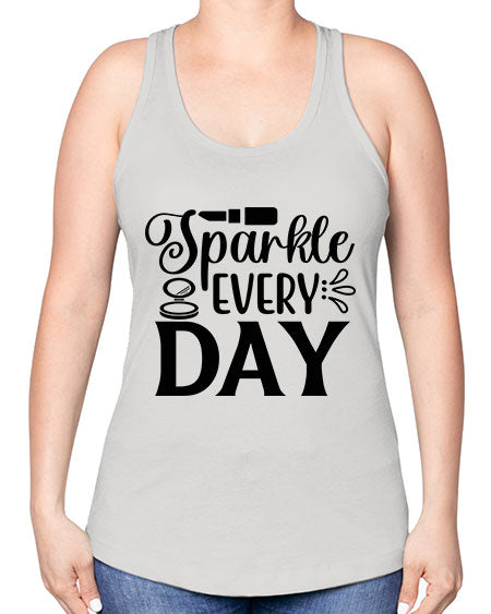 sparkle every day 18# - beauty - fashion -Racerback Tank