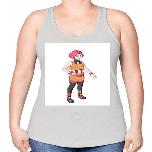 street girl wear orange outfit16# - anime -Racerback Tank