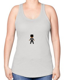 super kid 8# - black boys or men -Racerback Tank