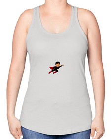 super kid 9# - black boys or men -Racerback Tank