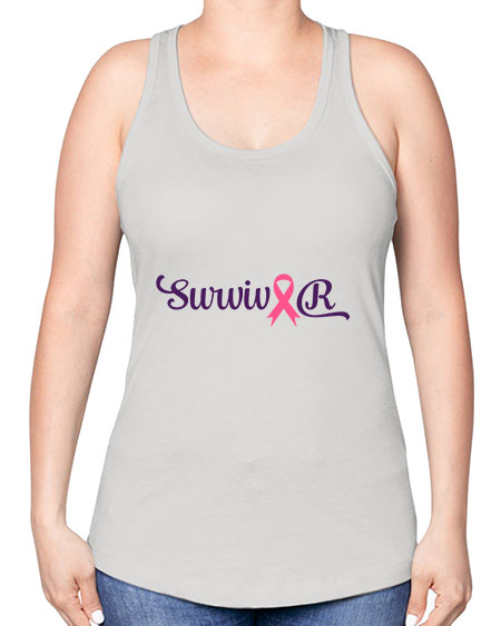 survivor 251# - breast cancer -Racerback Tank
