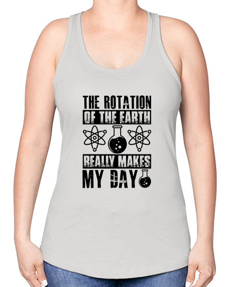 the rotation of the earth really makes my day 11# - nature -Racerback Tank