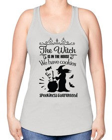 the witch is in the house sign 20# - witch -Racerback Tank